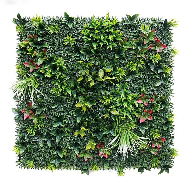 Artificial Vertical Grass Wall Panels MIXED GREENERY (1mtr × 1mtr, 10.764sft)